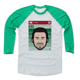 Mens Baseball T-Shirt Green / Ash
