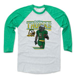 Mens Baseball T-Shirt Green / Ash