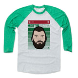 Mens Baseball T-Shirt Green / Ash