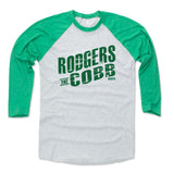 Mens Baseball T-Shirt Green / Ash
