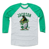 Mens Baseball T-Shirt Green / Ash