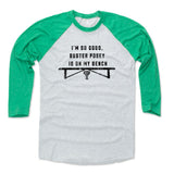 Mens Baseball T-Shirt Green / Ash