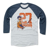 Mens Baseball T-Shirt Indigo / Ash