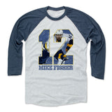Mens Baseball T-Shirt Indigo / Ash