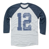 Mens Baseball T-Shirt Indigo / Ash
