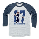 Mens Baseball T-Shirt Indigo / Ash