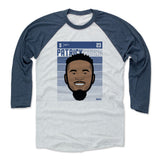 Mens Baseball T-Shirt Indigo / Ash