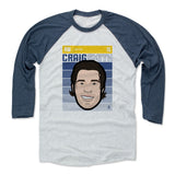 Mens Baseball T-Shirt Indigo / Ash