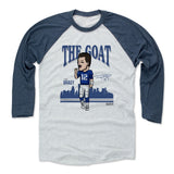 Mens Baseball T-Shirt Indigo / Ash