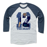 Mens Baseball T-Shirt Indigo / Ash