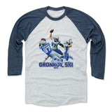 Mens Baseball T-Shirt Indigo / Ash