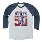 Mens Baseball T-Shirt Indigo / Ash