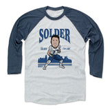 Mens Baseball T-Shirt Indigo / Ash