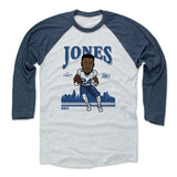 Mens Baseball T-Shirt Indigo / Ash