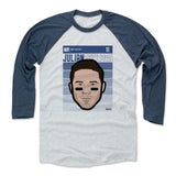Mens Baseball T-Shirt Indigo / Ash