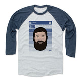 Mens Baseball T-Shirt Indigo / Ash