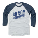 Mens Baseball T-Shirt Indigo / Ash