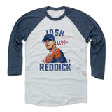 Mens Baseball T-Shirt Indigo / Ash