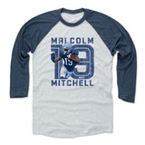 Mens Baseball T-Shirt Indigo / Ash