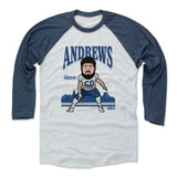 Mens Baseball T-Shirt Indigo / Ash