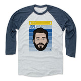 Mens Baseball T-Shirt Indigo / Ash