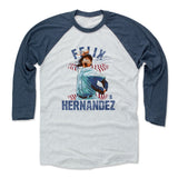 Mens Baseball T-Shirt Indigo / Ash