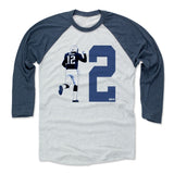 Mens Baseball T-Shirt Indigo / Ash