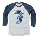 Mens Baseball T-Shirt Indigo / Ash