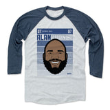 Mens Baseball T-Shirt Indigo / Ash