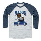 Mens Baseball T-Shirt Indigo / Ash