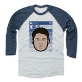 Mens Baseball T-Shirt Indigo / Ash