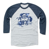 Mens Baseball T-Shirt Indigo / Ash