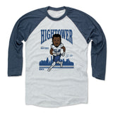 Mens Baseball T-Shirt Indigo / Ash
