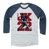 Mens Baseball T-Shirt Indigo / Ash