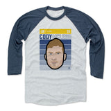Mens Baseball T-Shirt Indigo / Ash
