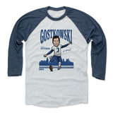 Mens Baseball T-Shirt Indigo / Ash