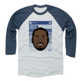 Mens Baseball T-Shirt Indigo / Ash