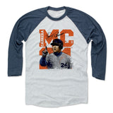 Mens Baseball T-Shirt Indigo / Ash