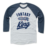 Mens Baseball T-Shirt Indigo / Ash