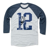 Mens Baseball T-Shirt Indigo / Ash