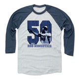 Mens Baseball T-Shirt Indigo / Ash