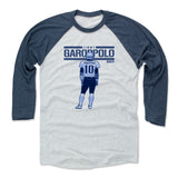 Mens Baseball T-Shirt Indigo / Ash
