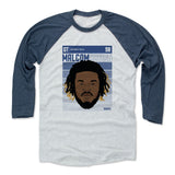 Mens Baseball T-Shirt Indigo / Ash