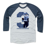 Mens Baseball T-Shirt Indigo / Ash