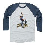 Mens Baseball T-Shirt Indigo / Ash