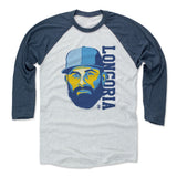 Mens Baseball T-Shirt Indigo / Ash