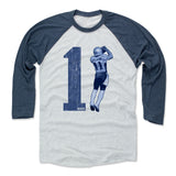 Mens Baseball T-Shirt Indigo / Ash