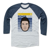 Mens Baseball T-Shirt Indigo / Ash