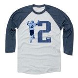 Mens Baseball T-Shirt Indigo / Ash