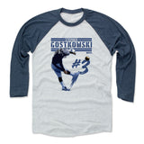 Mens Baseball T-Shirt Indigo / Ash